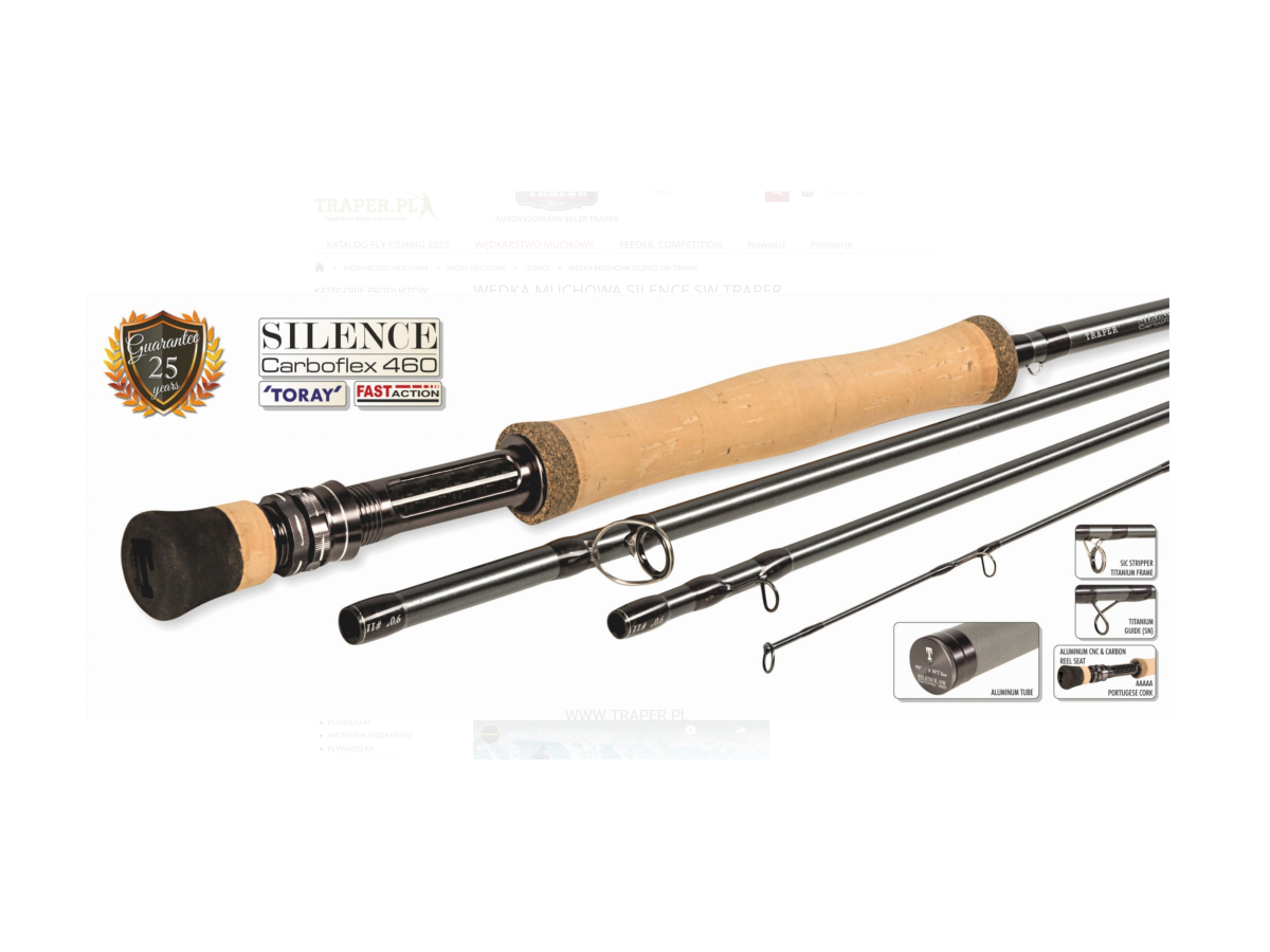 Wędka muchowa silence sw traper #8 długość 270 , 9