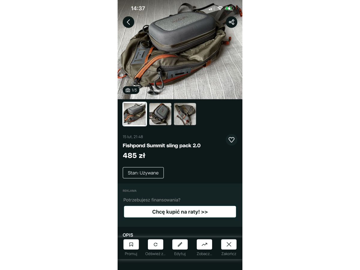 Fishpond Summit sling 2.0