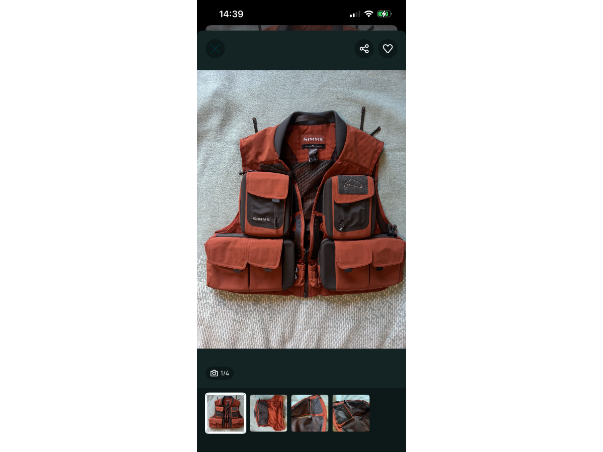 Kamizelka Simms G3 orange S, nowa