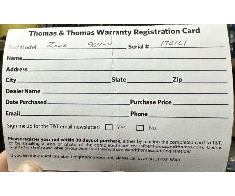 Thomas&Thomas Zone 904-4 9ft #4